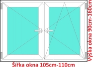 Dvojkrdlov okna O+OS SOFT rka 105 a 110cm